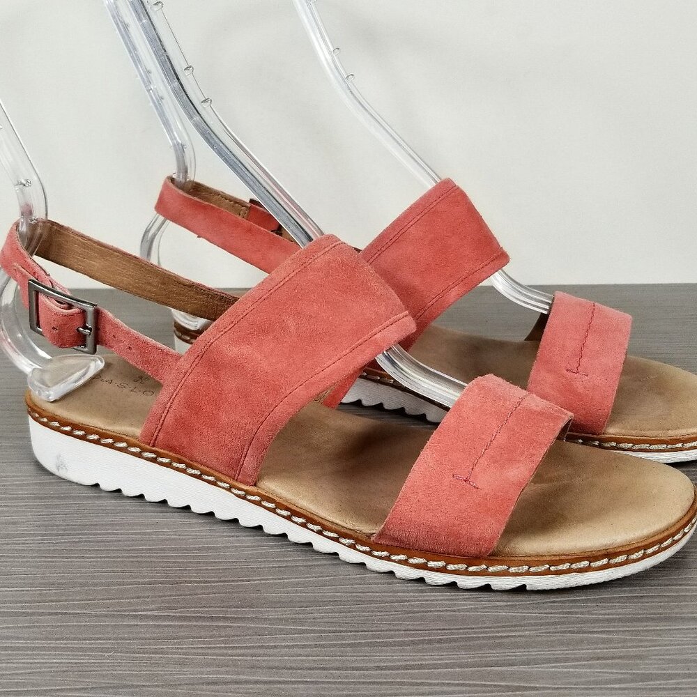 Caslon Claire Slingback Sandal, Salmon Suede, Womens Size 8.5 M